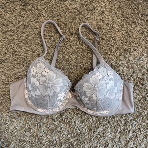 Victoria’s Secret Purpleish-Grey Push-Up Lace Bra